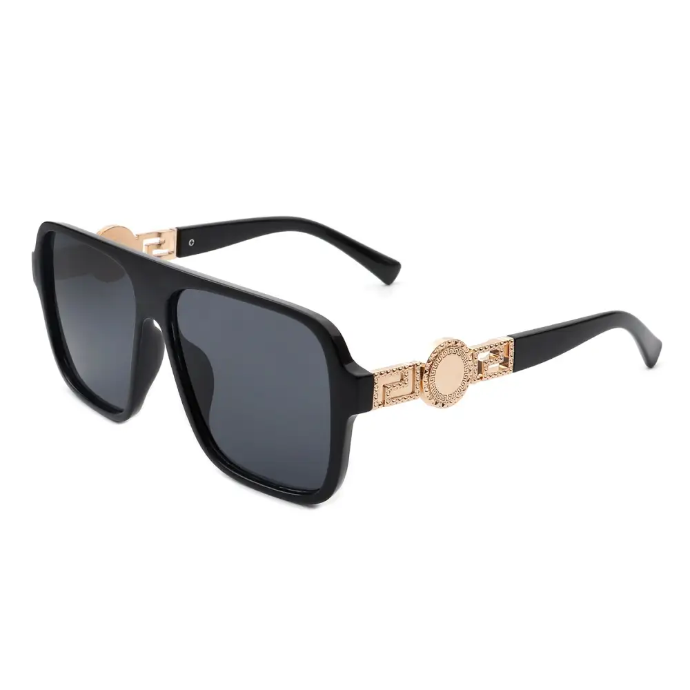 Matte Square Flat Top Frame Sunglasses