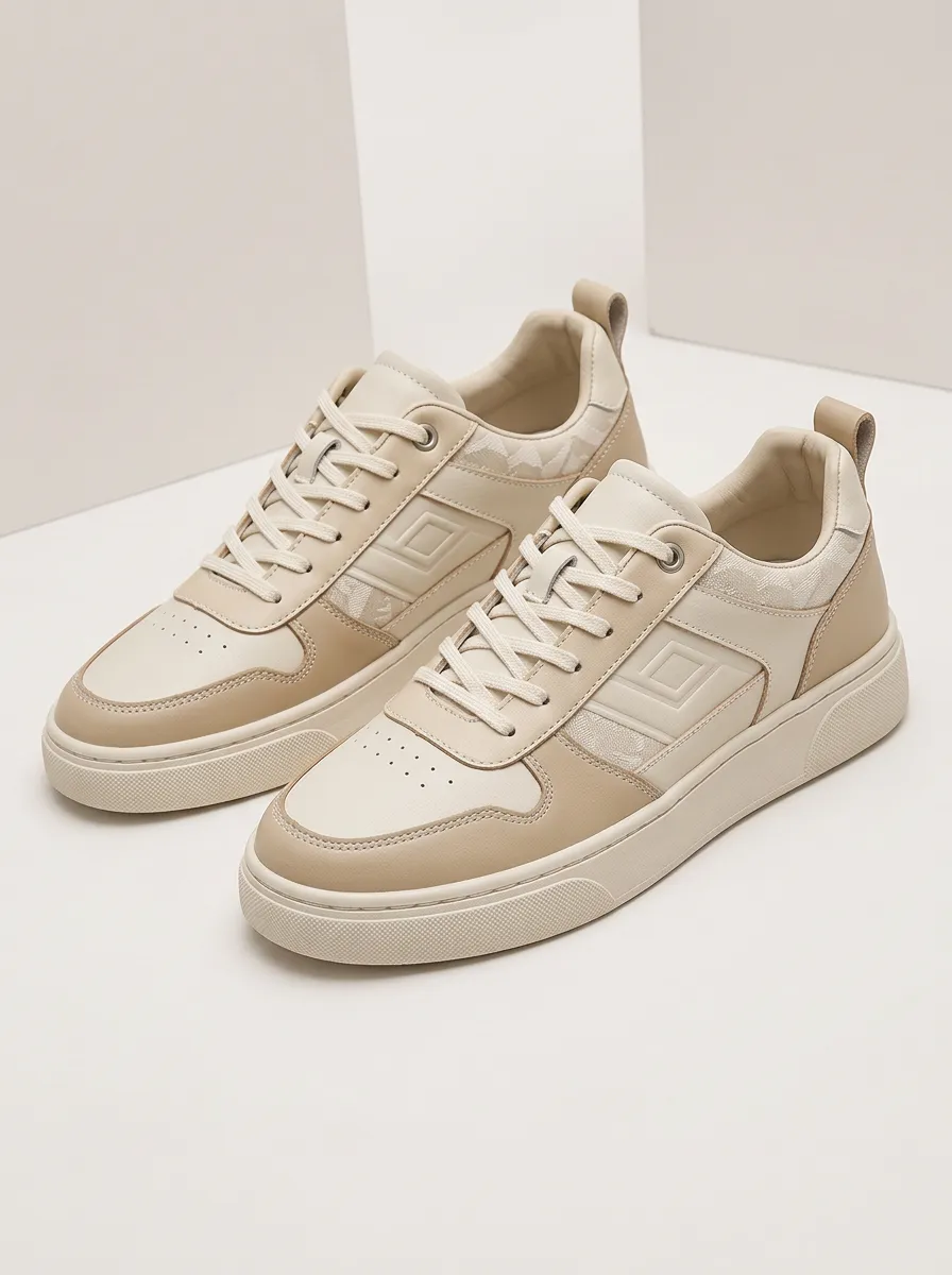 Men's Refined Geometric Pattern Skate Shoes