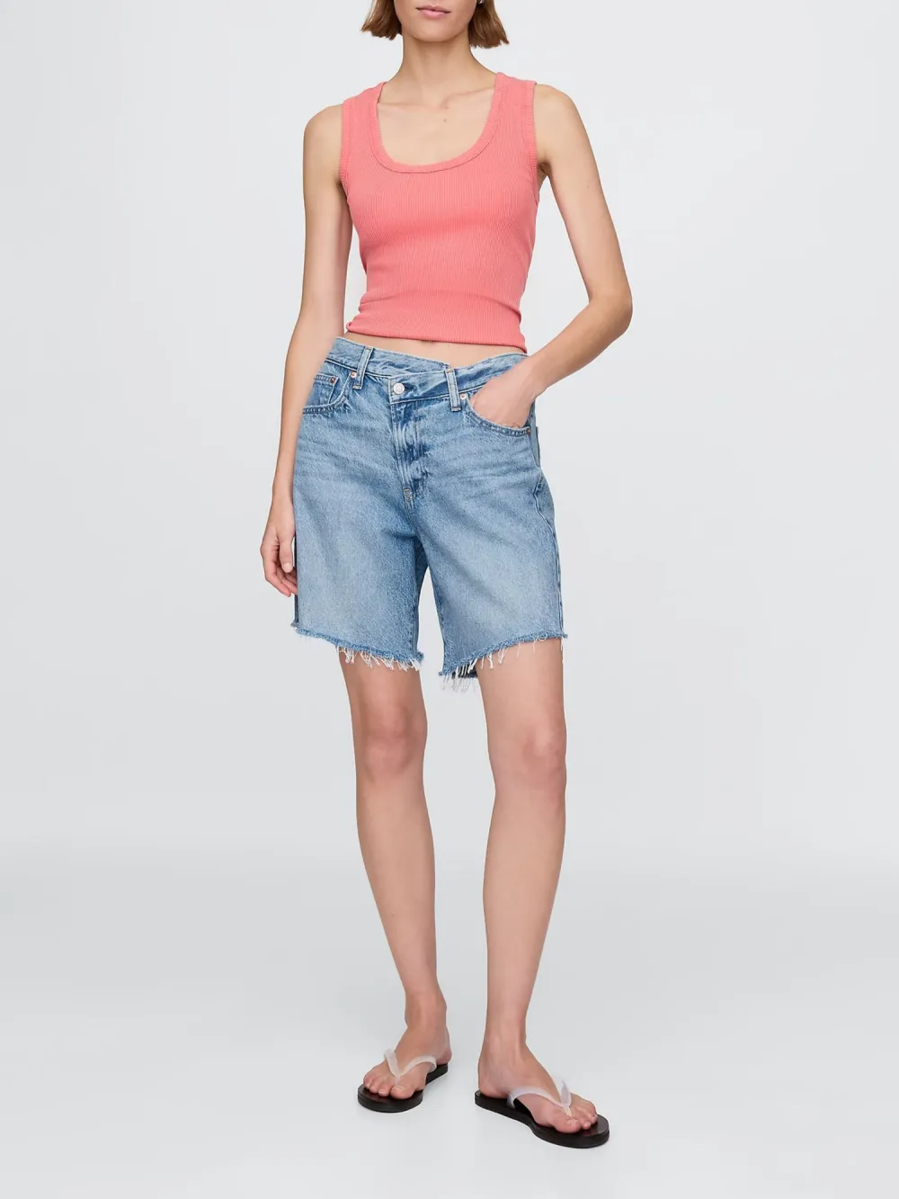 Cotton Denim Shorts