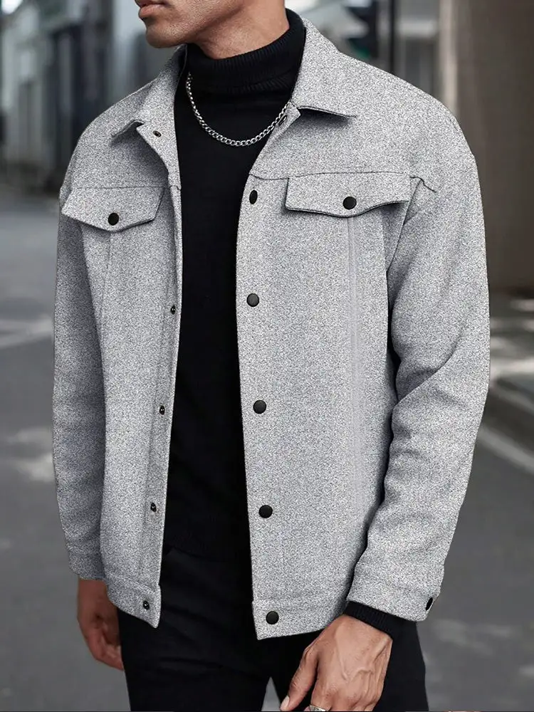 Casual Stylish Button Down Lapel Jackets