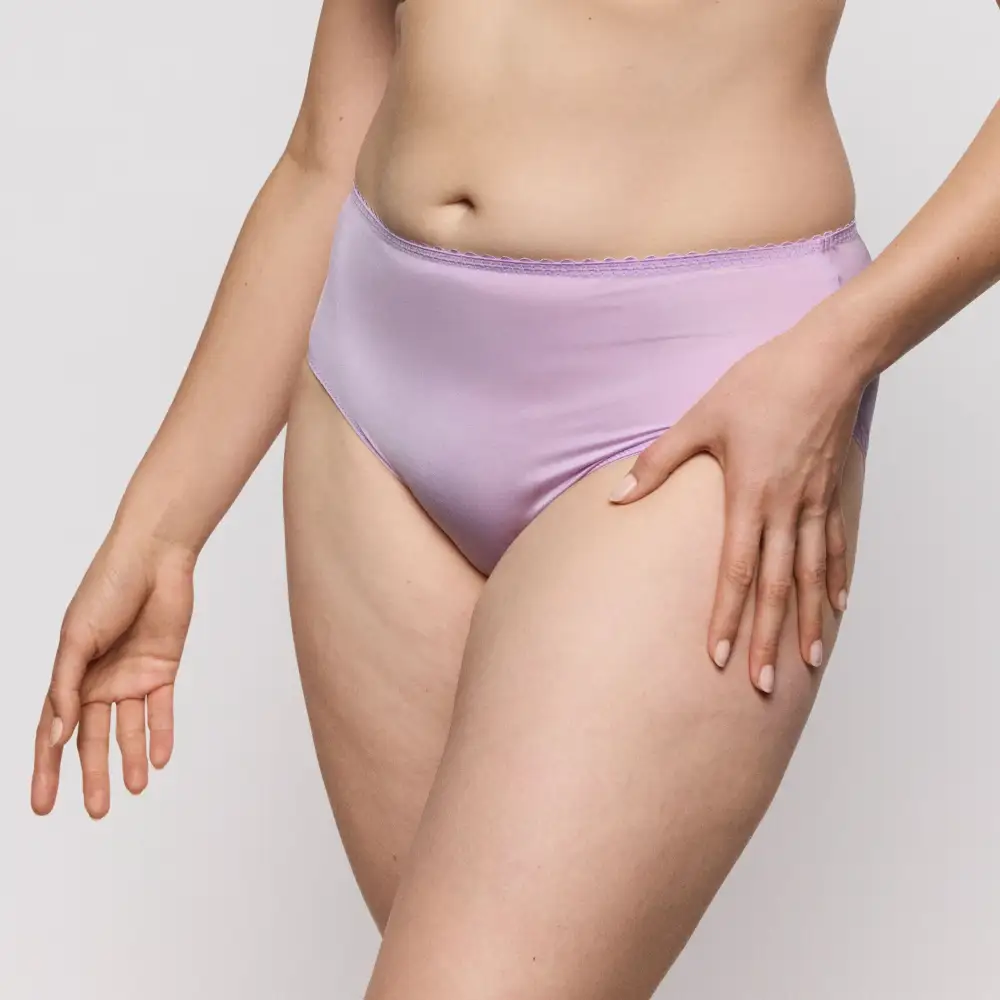 Women's Flat Seams Elastic Waistband Cotton Gusset Embroidery Cotton Retro Detail Soft Fabric Brief Panty