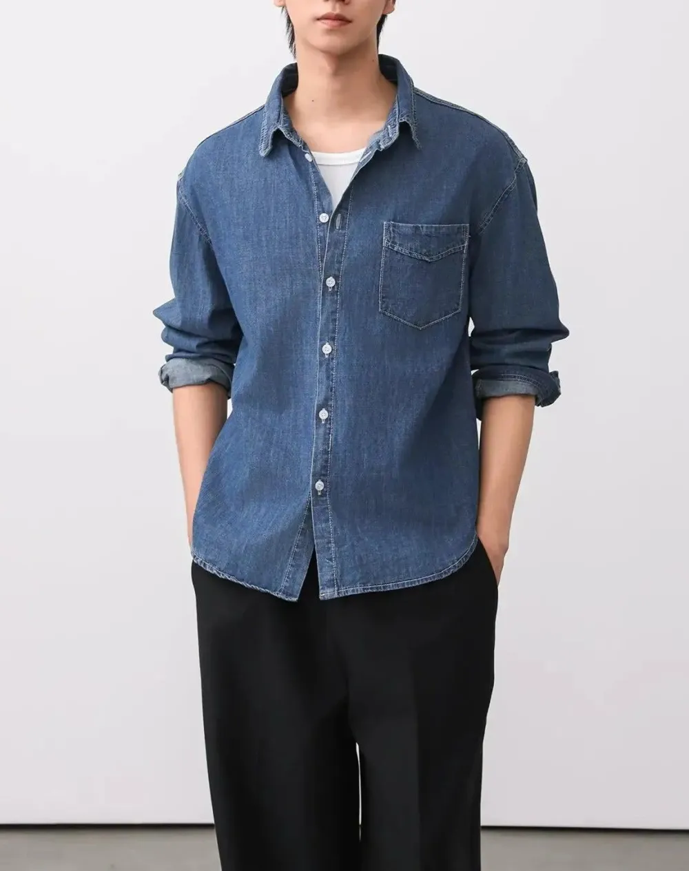 Vintage Washed Denim Shirt