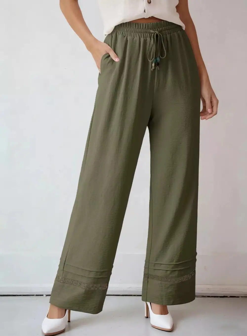 Everyday Casual Wide Leg Drawstring Pants