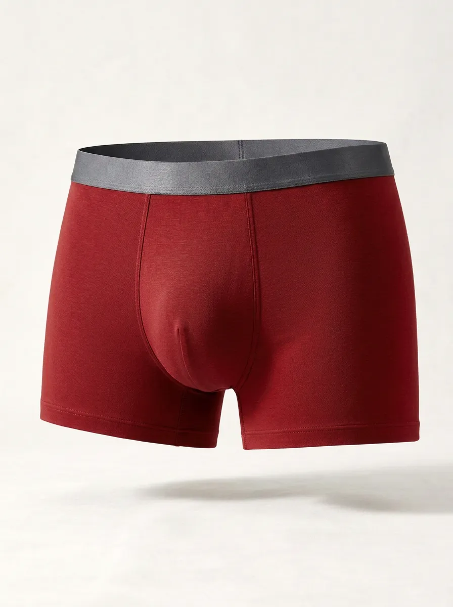 Men's Charcoal Grey Solid Boxer Briefs