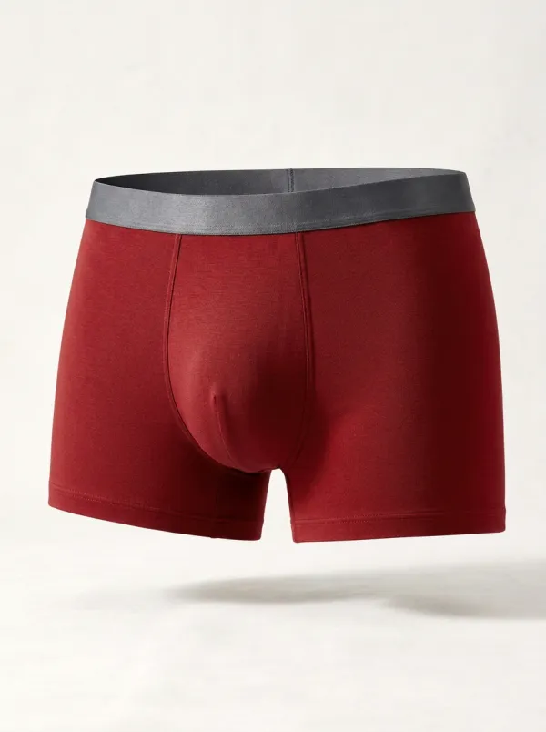 Men's Charcoal Grey Solid Boxer Briefs