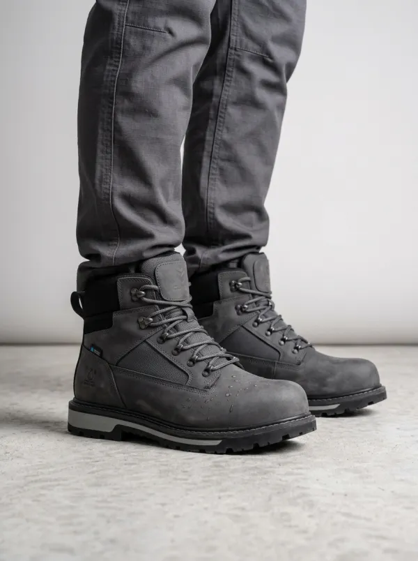 Men's Outdoor Waterproof Construction Graphic Detail Work Boots