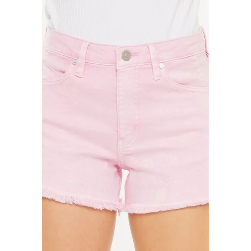 Raw-Hem High-Waist Denim Shorts
