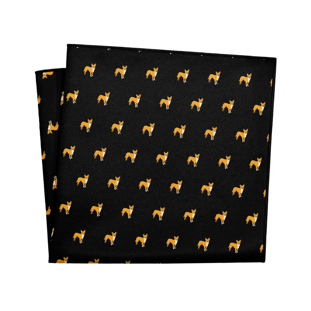 Polished Stylish Animal Motif Dog Motif Pocket Square