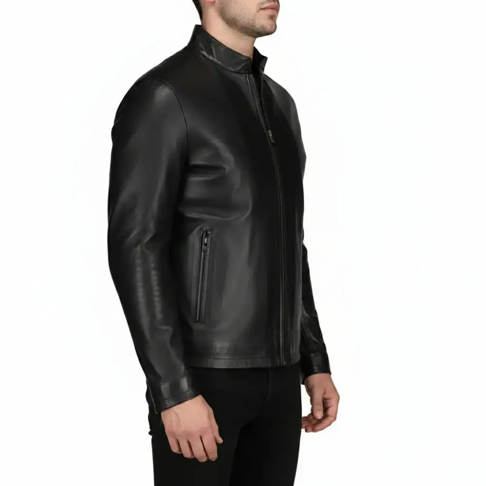 Timeless Leather Biker Motorcycle Multi Pocket Jacket