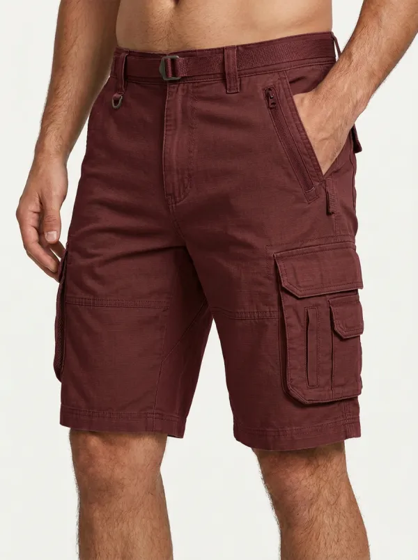 Men's Multi-Pocket D-Ring Cargo Shorts