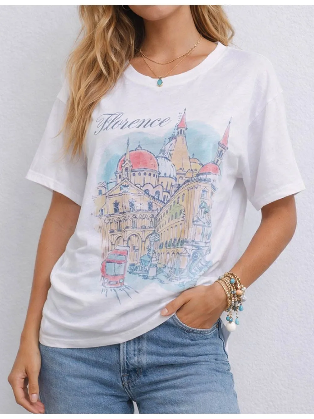 Chic City Graphic Pullover Short Sleeves T-shirt