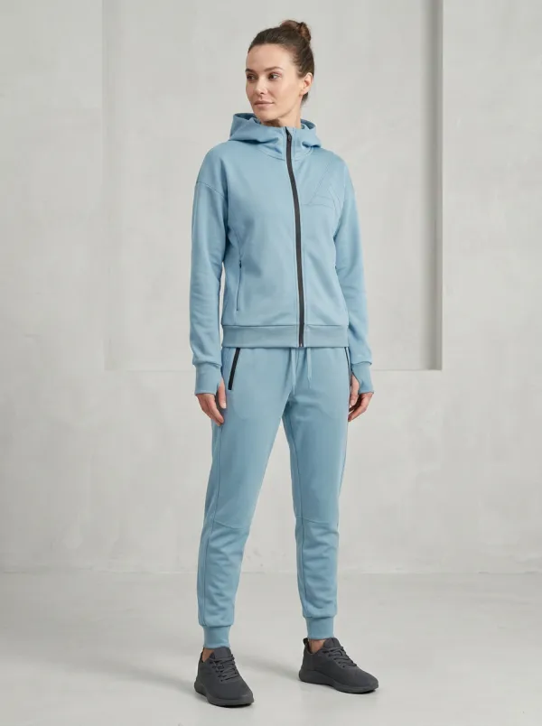 Zip-Up Hoodie Geometric Detail Unisex Zip Hoodie Tracksuit Set