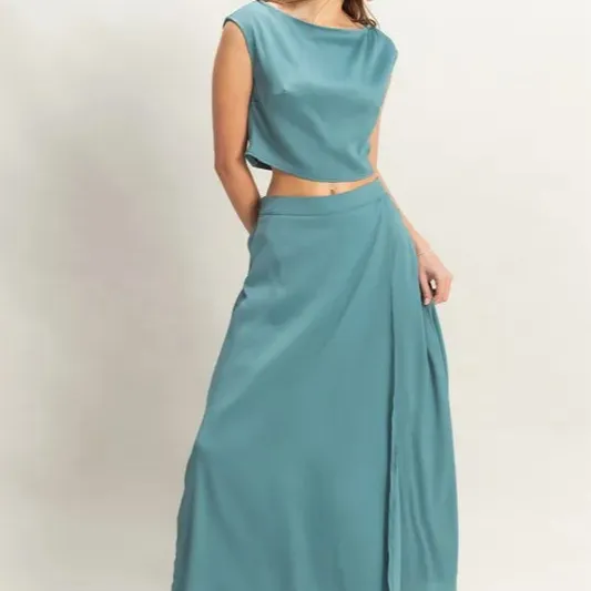 Sleeveless Top and Maxi Skirt Set