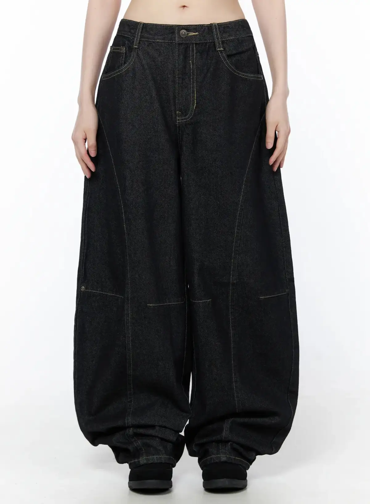 Solid Baggy Jeans