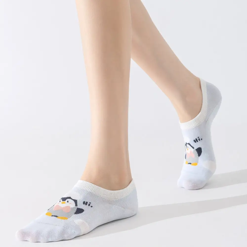 Whimsical Animal Pattern Footie Socks