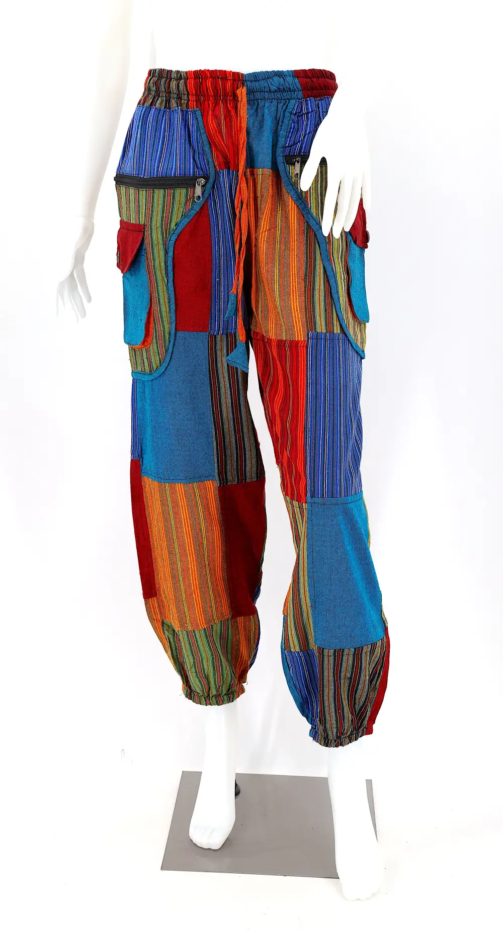 Women's Textured Harem Patchwork Festival Pants