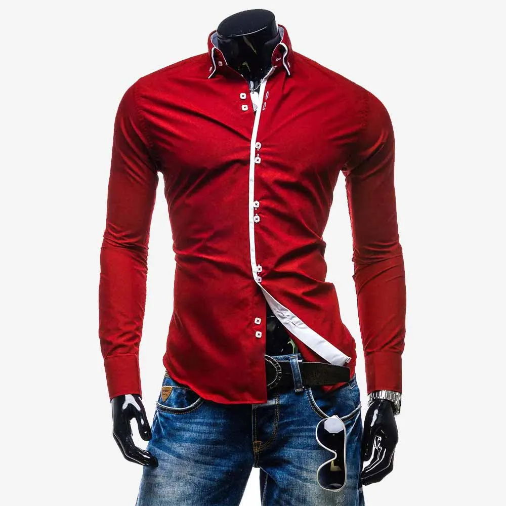 Long Sleeve Slim Fit Casual Shirt