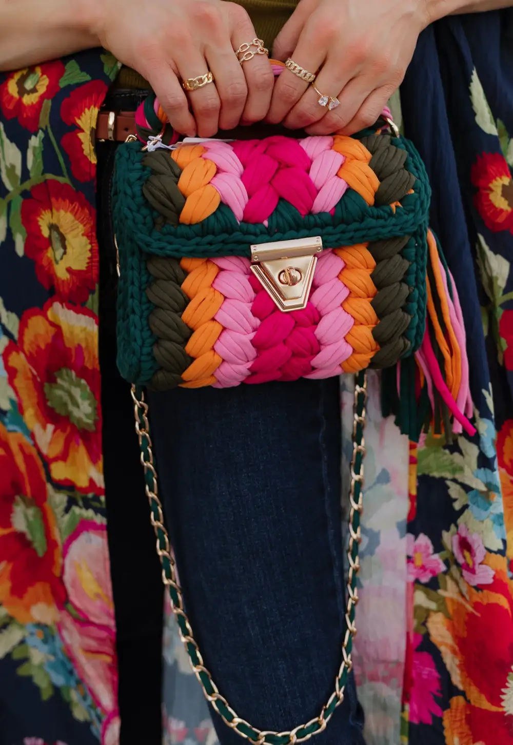 Graceful Crochet Shoulder Bag