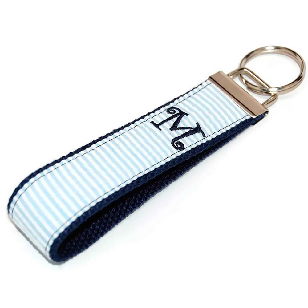 Light Seersucker Lively Keychain
