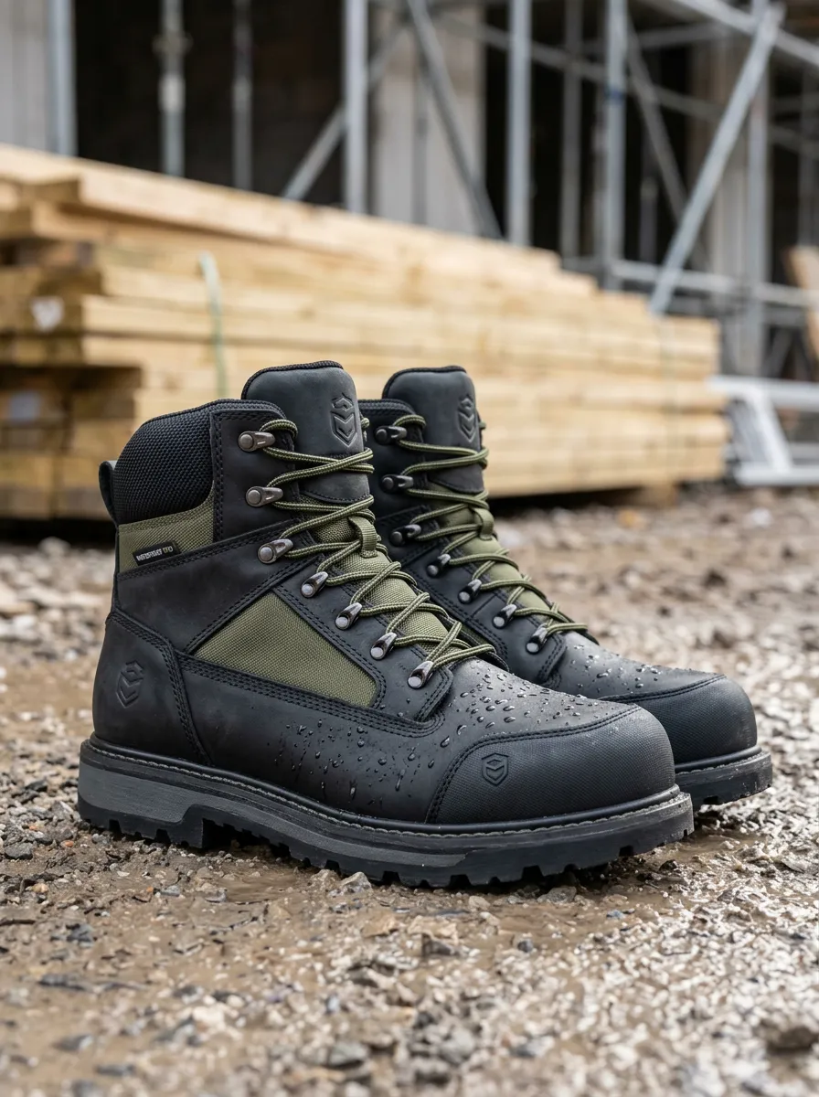 Protective-Look Tactical Workwear Men's Waterproof Work Boots