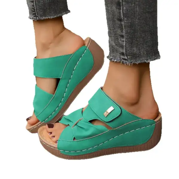 Fresh Open Toe Wedge Sandals