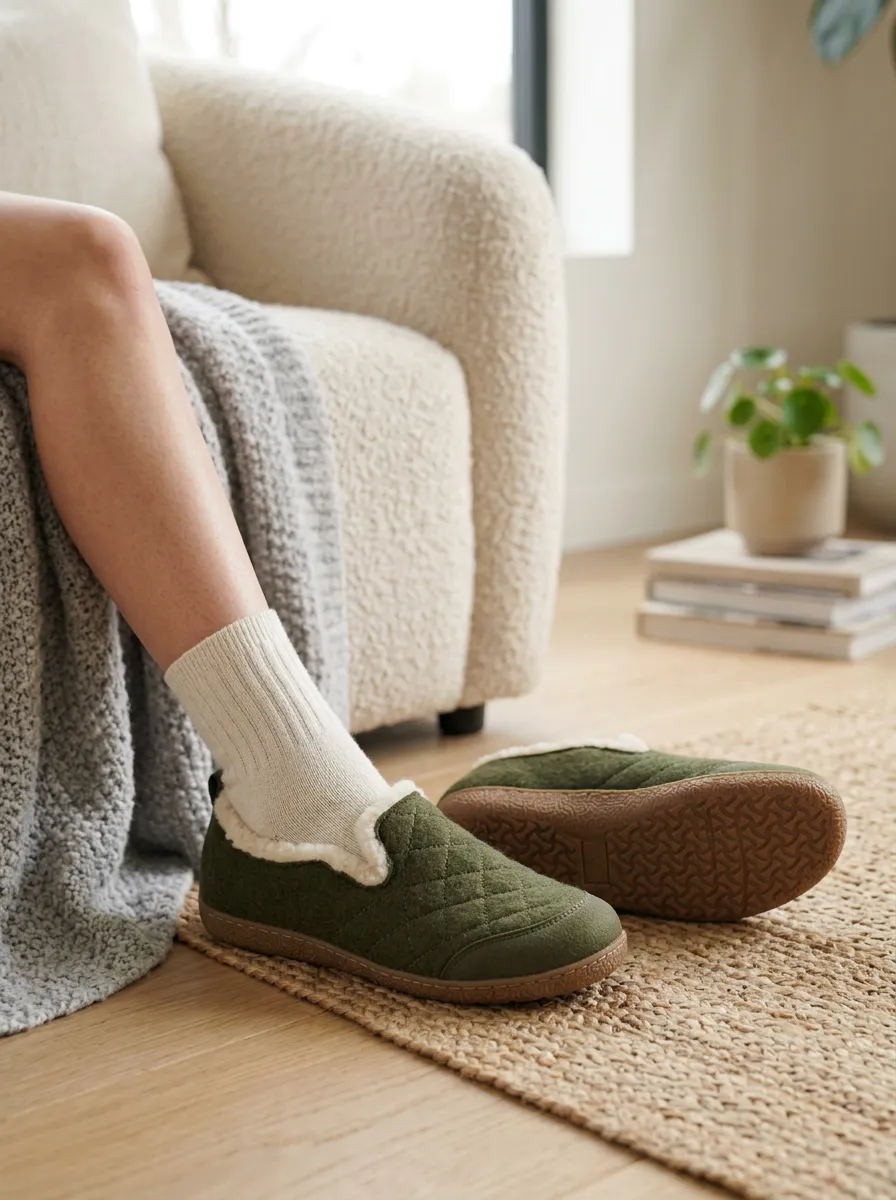 Classic Quilted Comfort Edit Unisex Warm Wool Shoes