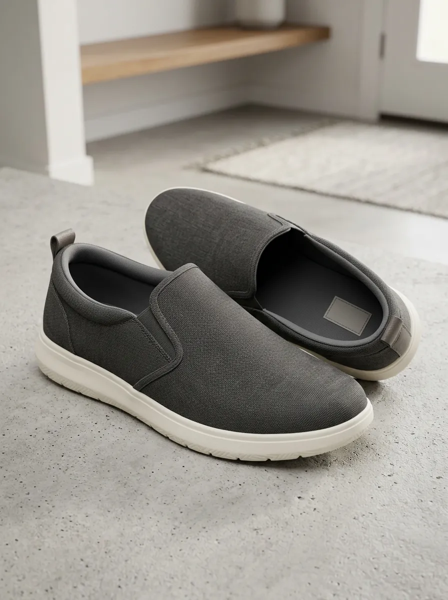 Streetwear Minimalist Graphic Street Look Men's Stretch Canvas Shoes
