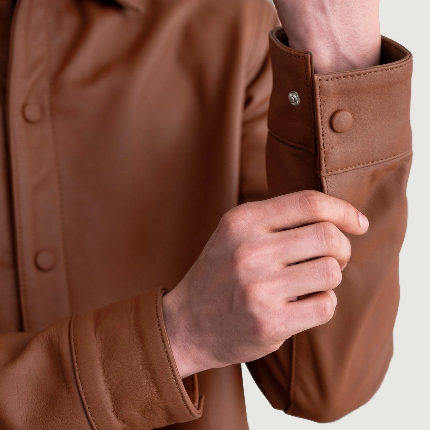 Men's Clean Line Leather Jacket