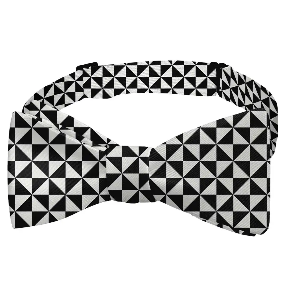 Trokut Checkered Pattern Bow Tie