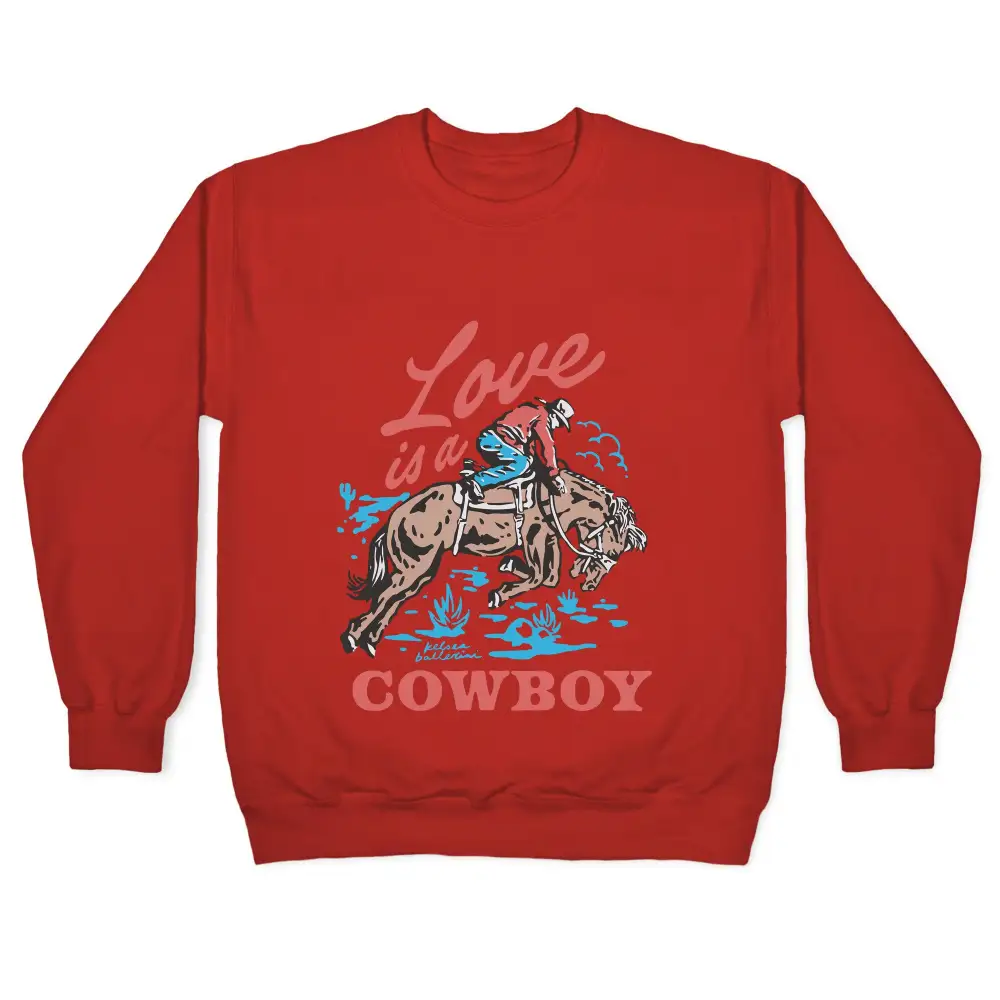 Cartoon Cowboy Crewneck Sweatshirt