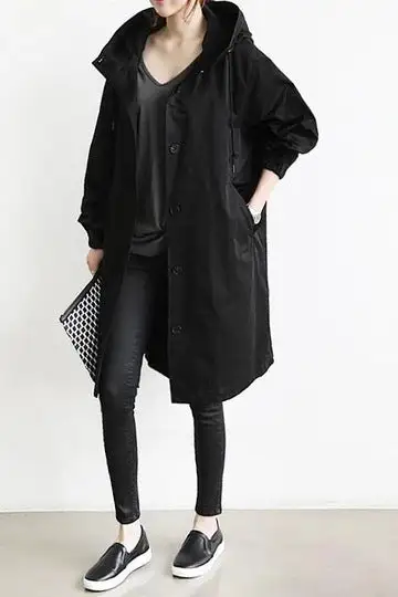 Classic Hooded Trench Coat
