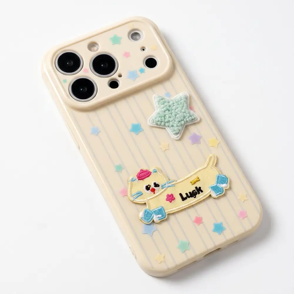Dog Cat Wrist Strap Textured Phone Case