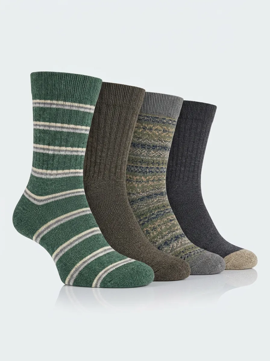 Unisex Adventure-Print Four Pair Socks