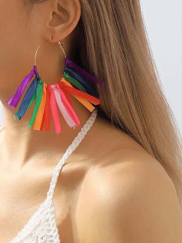 Modern Sunburst Drop Earrings