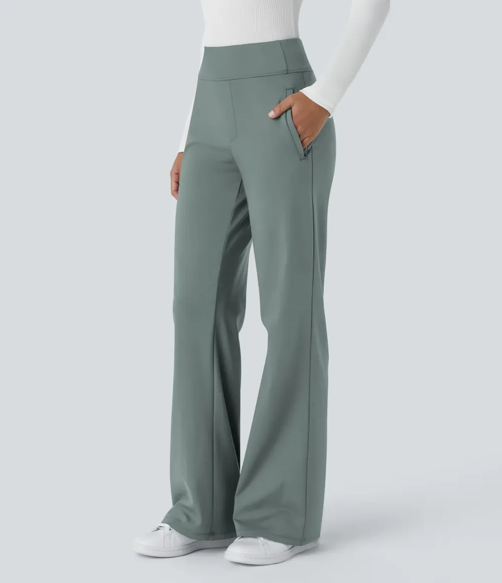  DayStretch Mid Rise Side Zipper Pocket Work Flare Pants