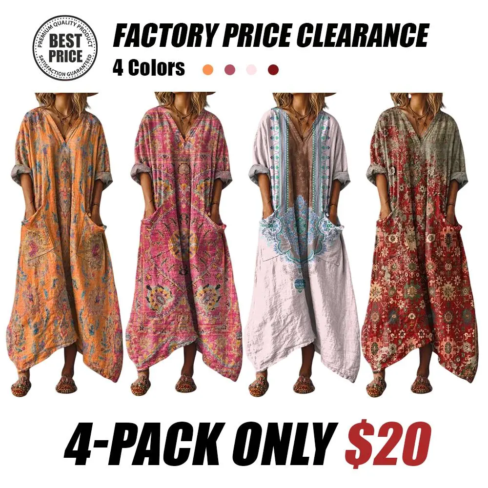 Elegant Dress with Oversized Pockets
