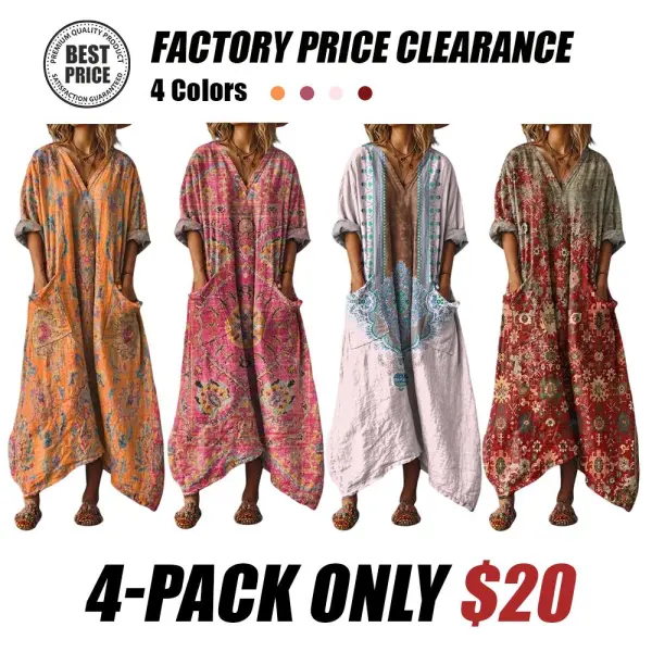 Elegant Dress with Oversized Pockets