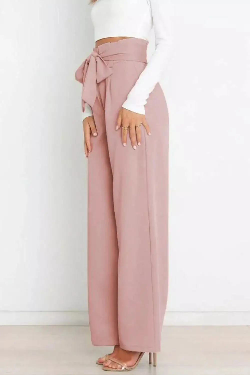 Wide Leg High Waist Pocketed Everyday Pants