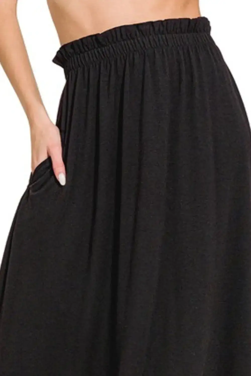 Pocket Detail Paperbag Skirt