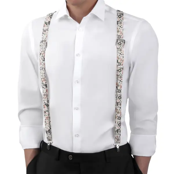 Mariposa Floral Pattern Suspenders