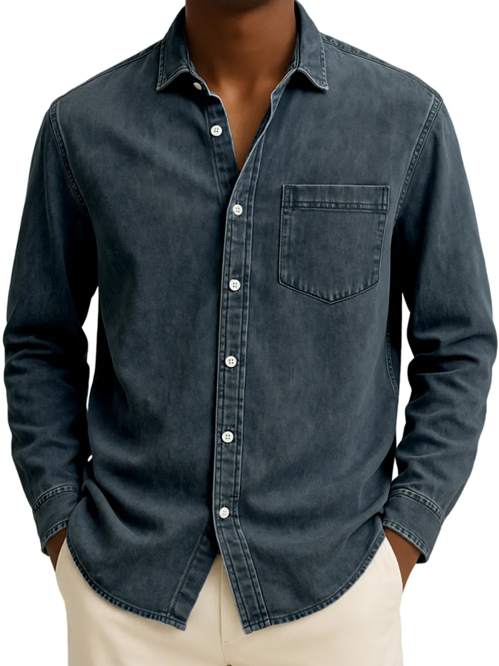 Long Sleeve Pocket Shirt