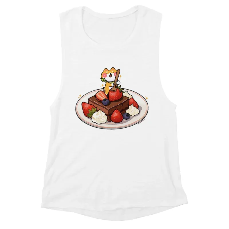 Shiba Eating Giant Chocolate Cake Tank