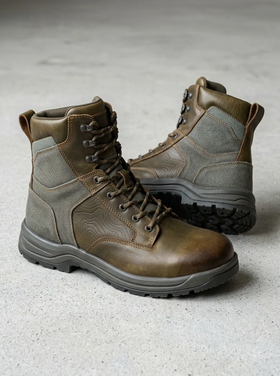 Men's Hiking Topographic Work Boots