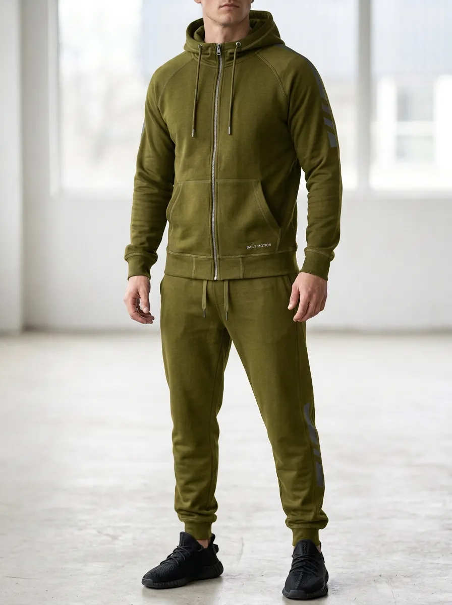 Men's Daily Motion Sporty Striped Print Jogger Set