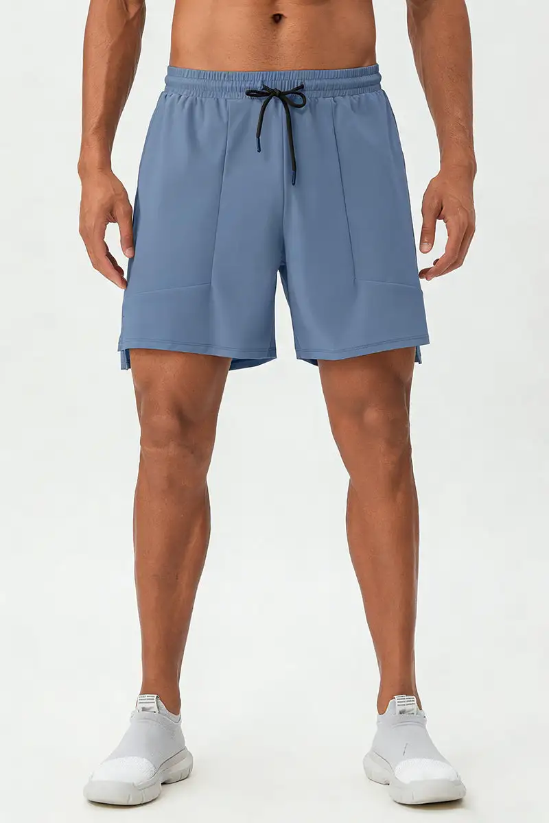 Quick Dry Drawstring Side Pocket Athletic Shorts