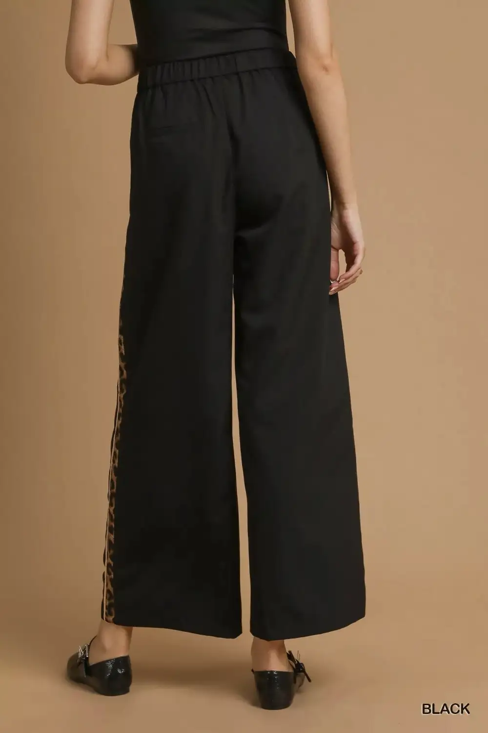 Wide Leg Pleated Pocketed Casual Pants