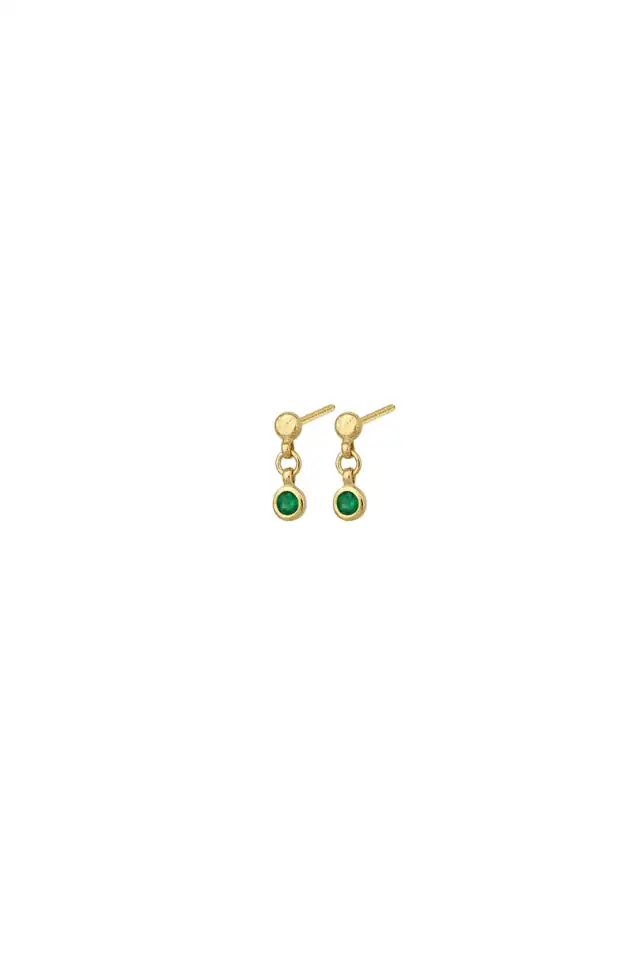 Onyx Drop Stud Earrings