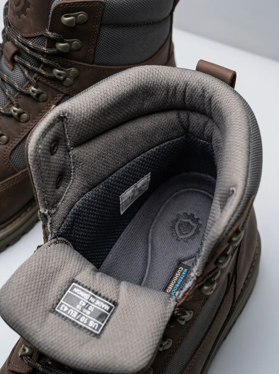 Adventure Leather-Look Men's Waterproof Work Boots