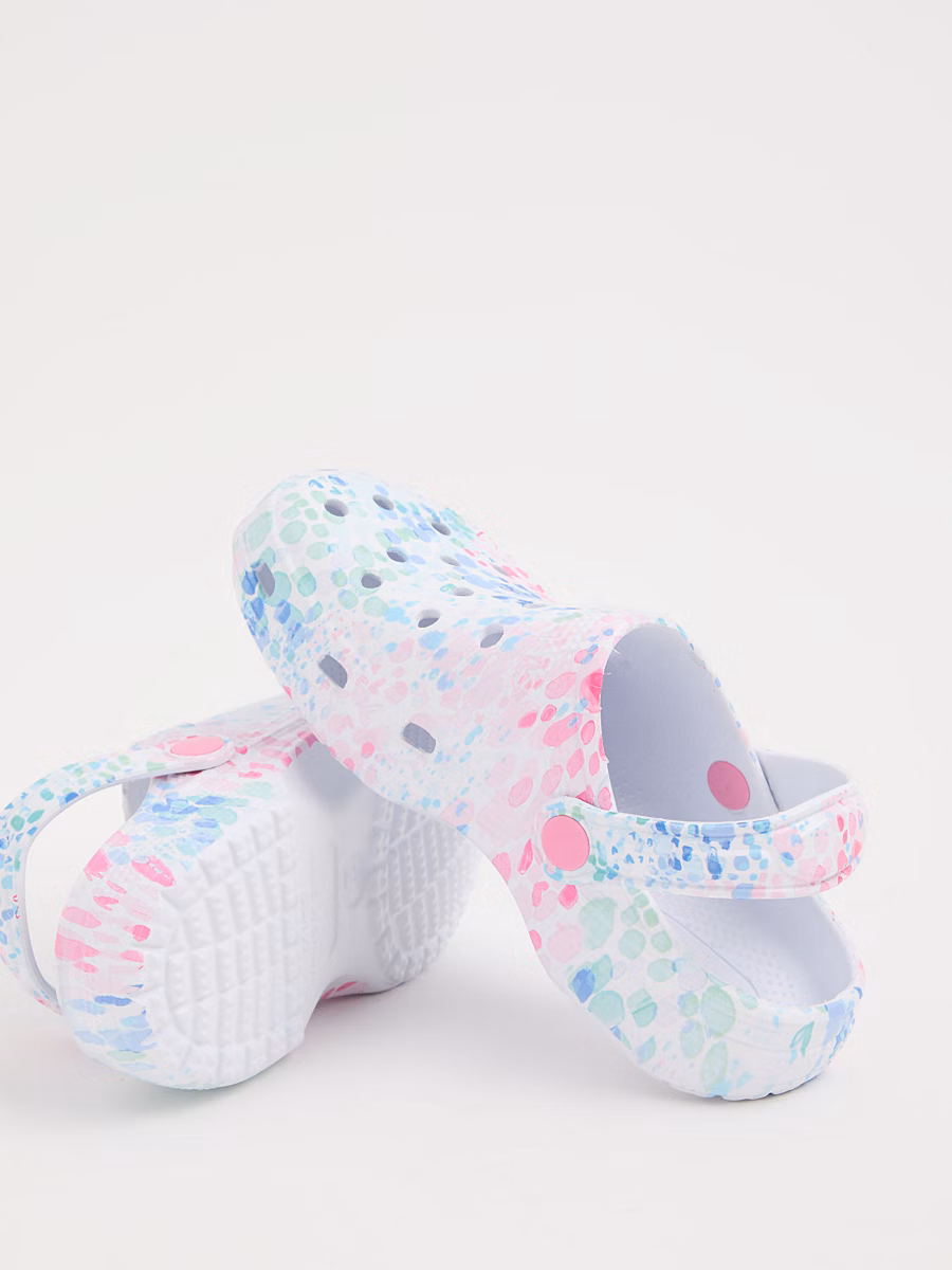 Paint Splatter Clogs detail 1