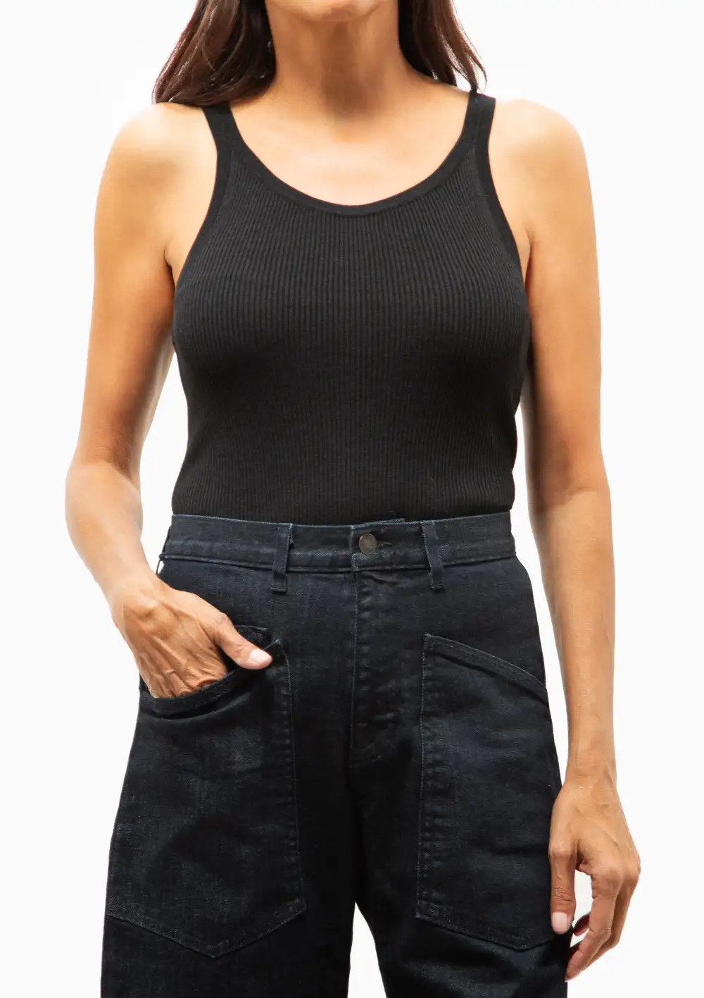 Sleeveless Sweater Shell Top